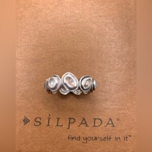 Silpada Vintage Sterling BRILLIANCE Cubic Zirconia Eternity Band/Ring